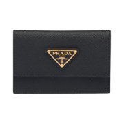 Prada Saffiano Leather Card Holder Black