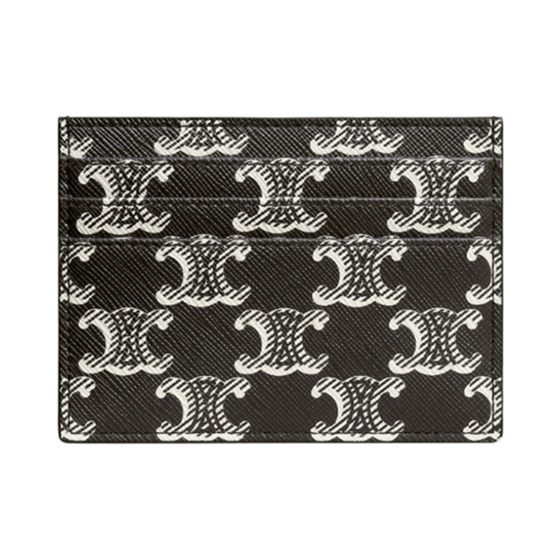 셀린느 트리옹프 카드 홀더 트리옹프 캔버스 투톤 블랙(Celine Triomphe Card Holder in Triomphe Canvas Two-Tone Black) - 3