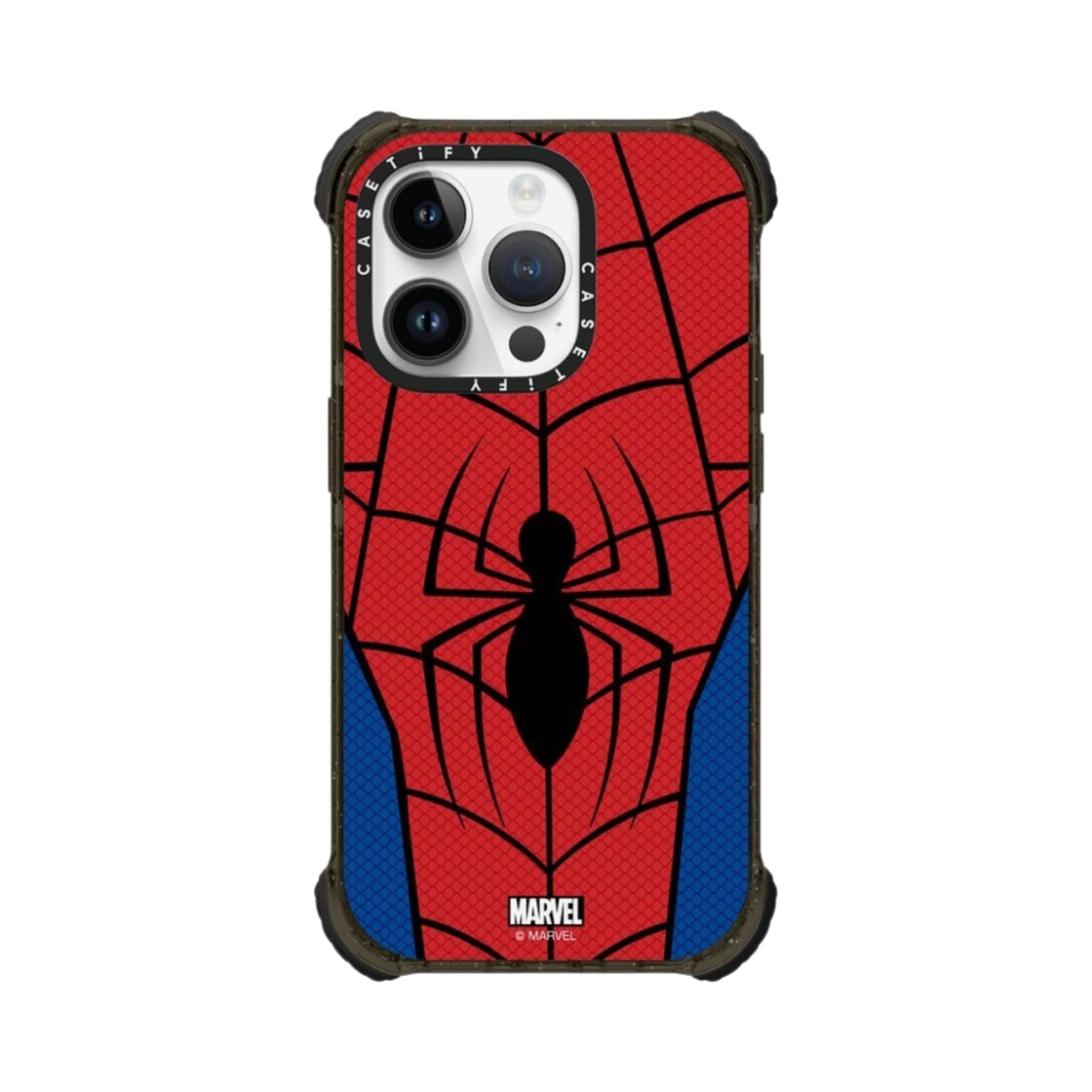 케이스티파이 x 마블 아이폰 스파이더맨 수트 맥세이프 울트라 임팩트 케이스 클리어 블랙(Casetify x Marvel iPhone Spider-Man Suit Magsafe Ultra Impact Case Clear Black) - 1