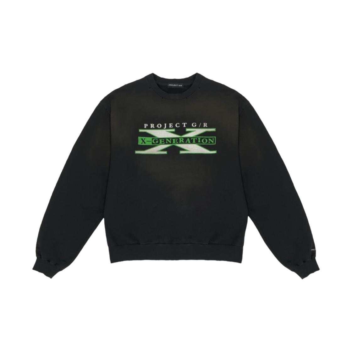 프로젝트 G/R X-제네레이션 워시드 스웨트셔츠 블랙