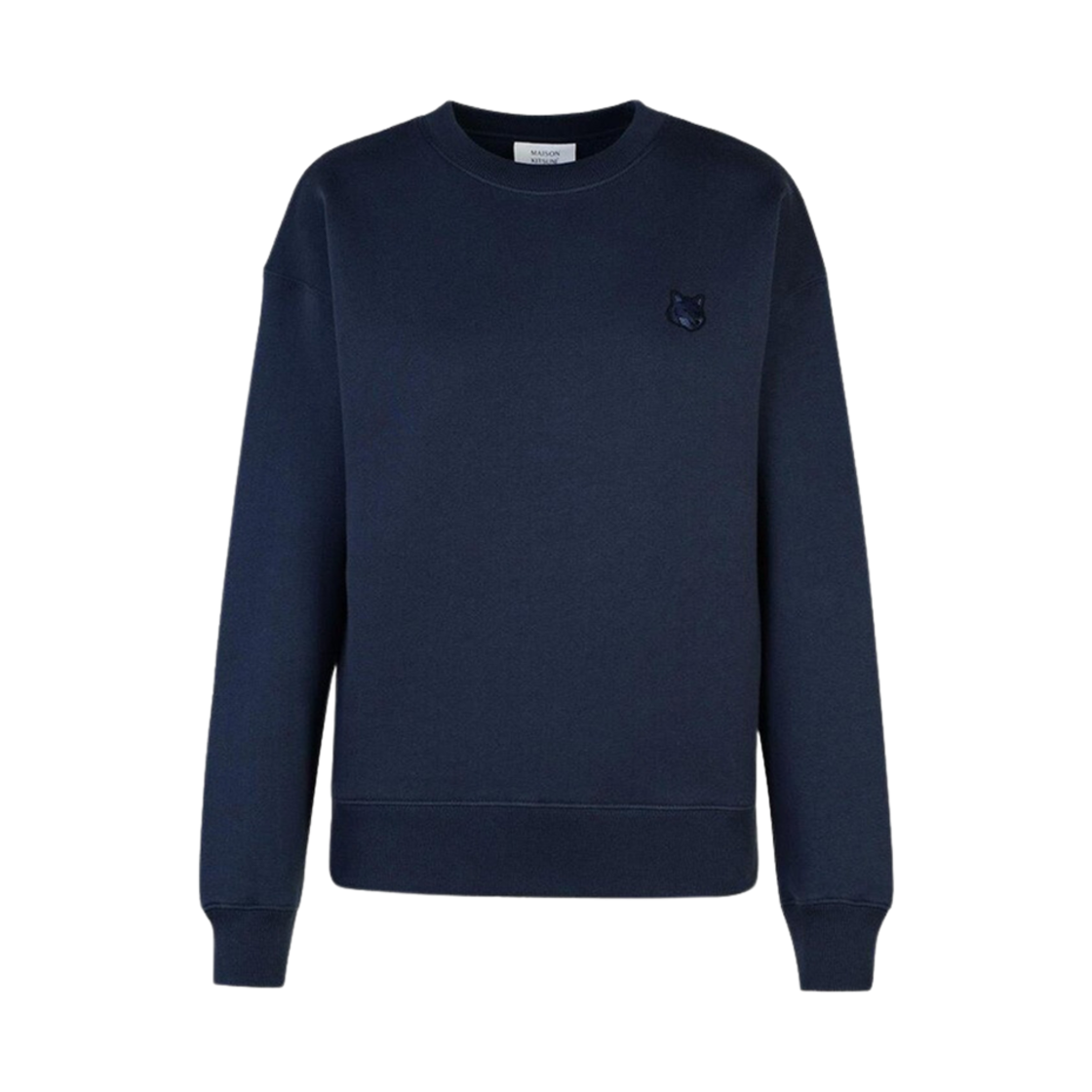 MW00315KM0307-P476 (W) Maison Kitsune Fox Head Comfort Sweatshirt Ink Blue