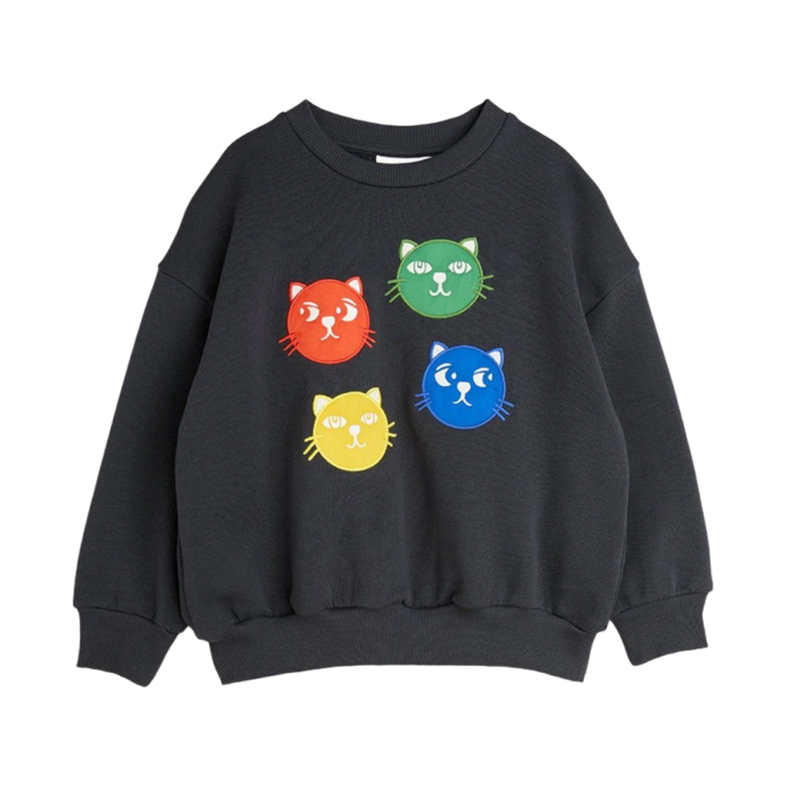2512011999 (Kids) Mini Rodini Cool Cats Sweatshirt Black