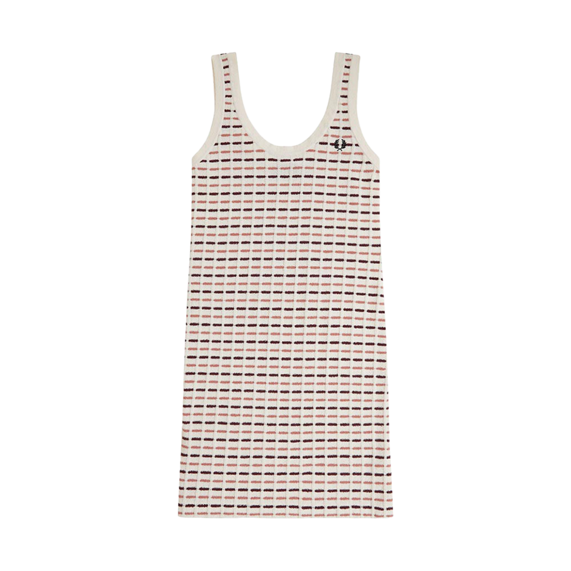 AFPF2519186-R33 Fred Perry Womens Boucle Knitted Dress Silky Peach