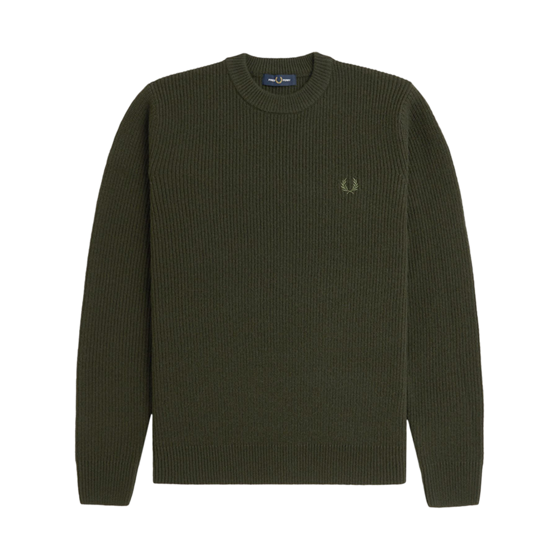 AFPM2436539-408 Fred Perry Lambswool Knit Hunting Green