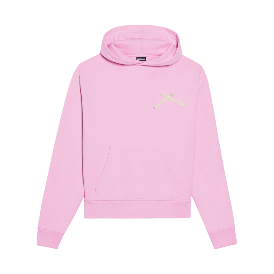 자크뮈스 르 후드 노드 보우 로고 후드 핑크(Jacquemus Le Hoodie Noeud Bow Logo Hoodie Pink) - 1