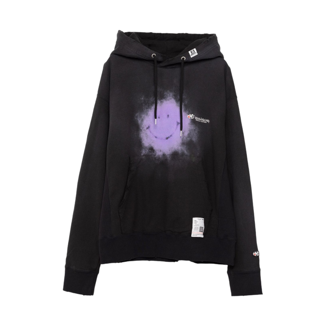 메종 미하라 야스히로 디스트레스드 후드 블랙(Maison Mihara Yasuhiro Distressed Hoodie Black) - 1