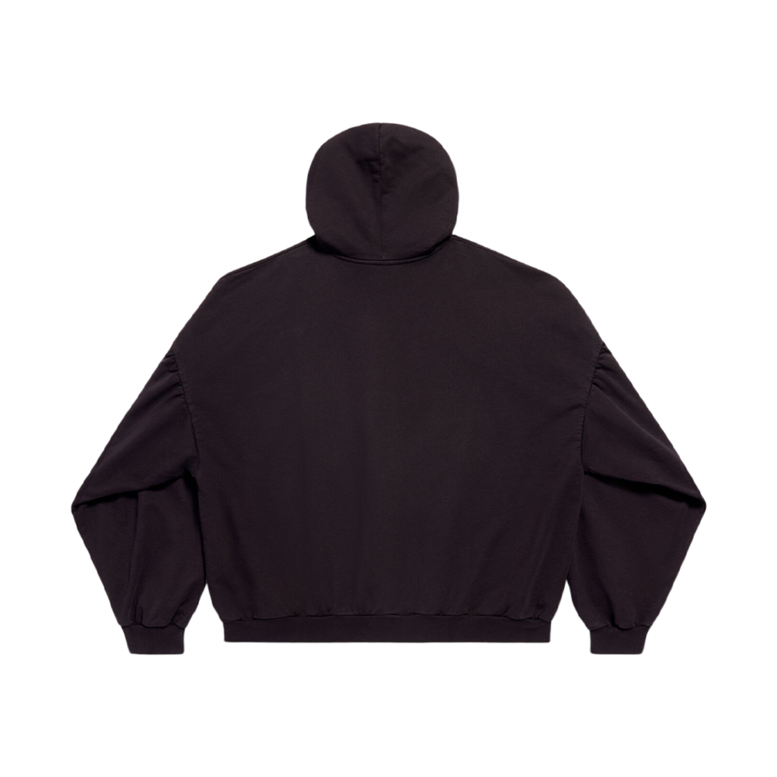 발렌시아가 샘플 스티커 라운드 후드 오버사이즈 블랙(Balenciaga Sample Sticker Round Hoodie Oversized Black) - 2