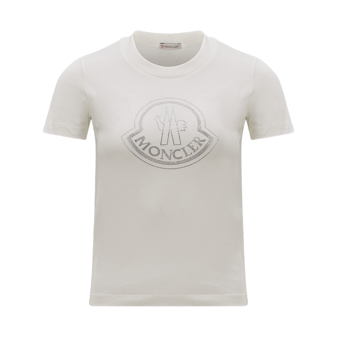 I2-093-8C00034-829FB-033 (W) Moncler Crystal Logo T-Shirt Off White - 23FW