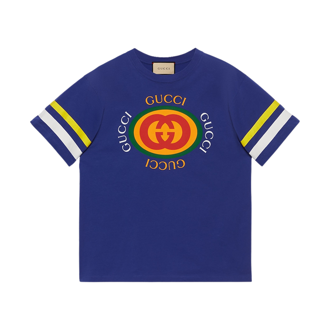 구찌 코튼 저지 티셔츠 블루(Gucci Cotton Jersey T-Shirt Blue) - 1