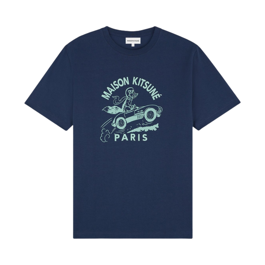 MM00109KJ0118-P476 Maison Kitsune Racing Fox Comfort T-Shirt Ink Blue