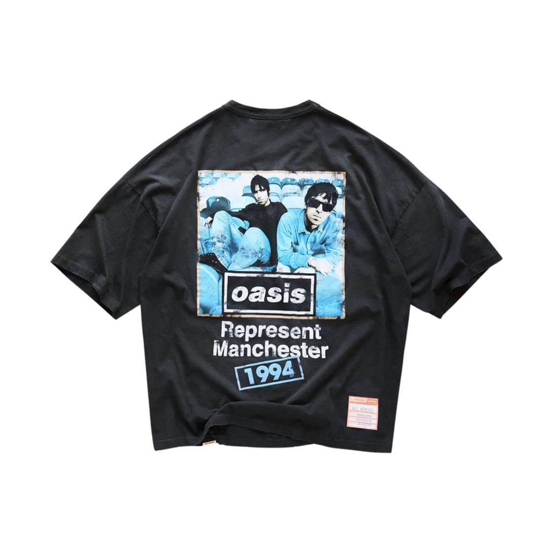 리프레젠트 x 오아시스 메인 로드 티셔츠 워시드 블랙(Represent x Oasis Maine Road T-Shirt Washed Black) - 2