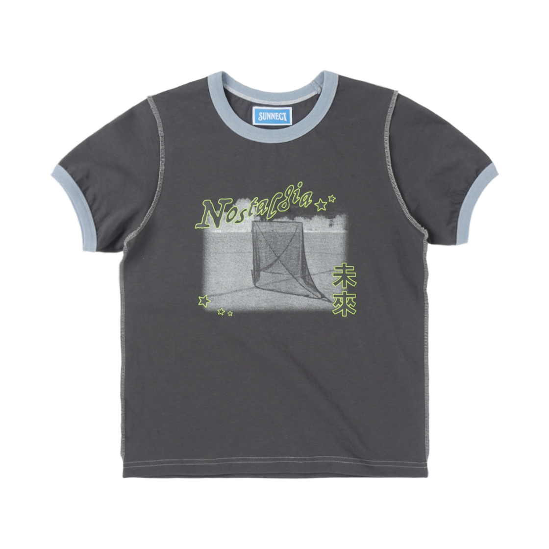 SNCT25STO013CC (W) SUNNECT Nirai Ringer T-Shirt Charcoal