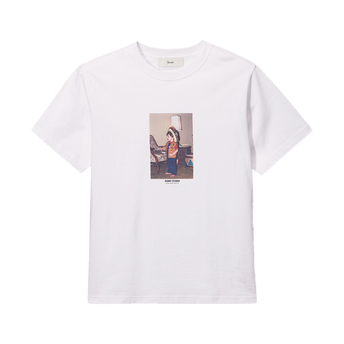 UDTS5B132I2_M_ Dunst Unisex Childhood Photo T-Shirt Off White / Hat Beige