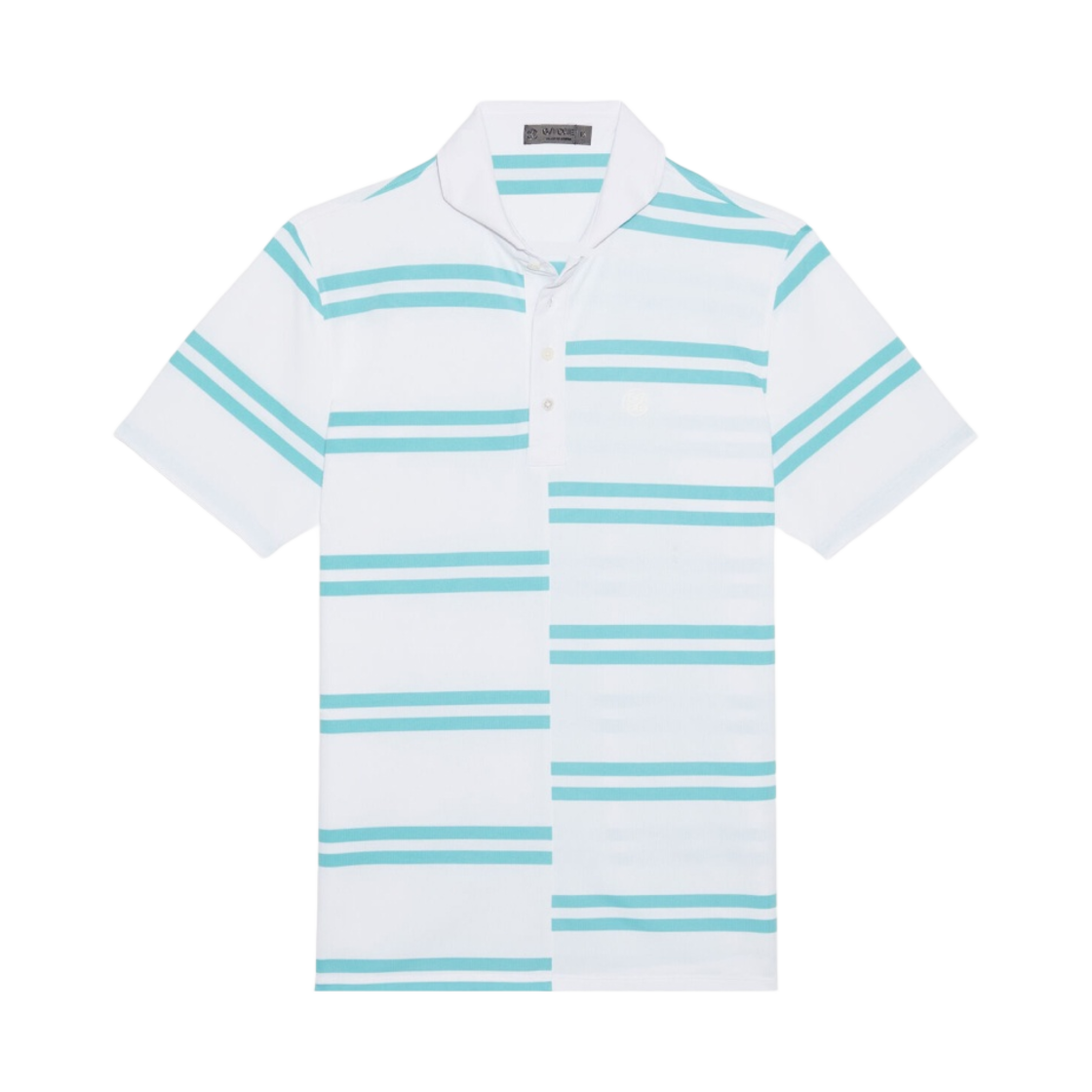 지포어 오프셋 스트라이프 모던 스프레드 칼라 테크 피케 슬림핏 폴로 사르디니아(G/Fore Offset Stripe Modern Spread Collar Tech Pique Slim Fit Polo Sardinia) - 1