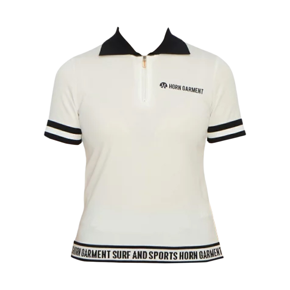 HCW-3A-AB03 (W) Horn Garment Golf Wear Polo T-Shirt White