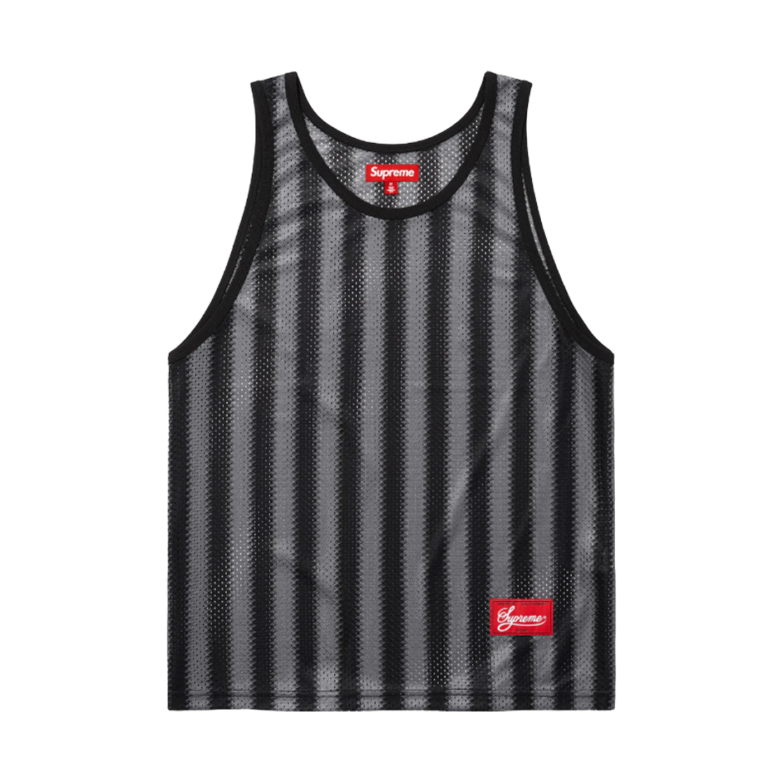 슈프림 스트라이프 메쉬 탱크탑 블랙 - 25SS(Supreme Stripe Mesh Tank Top Black - 25SS) - 1