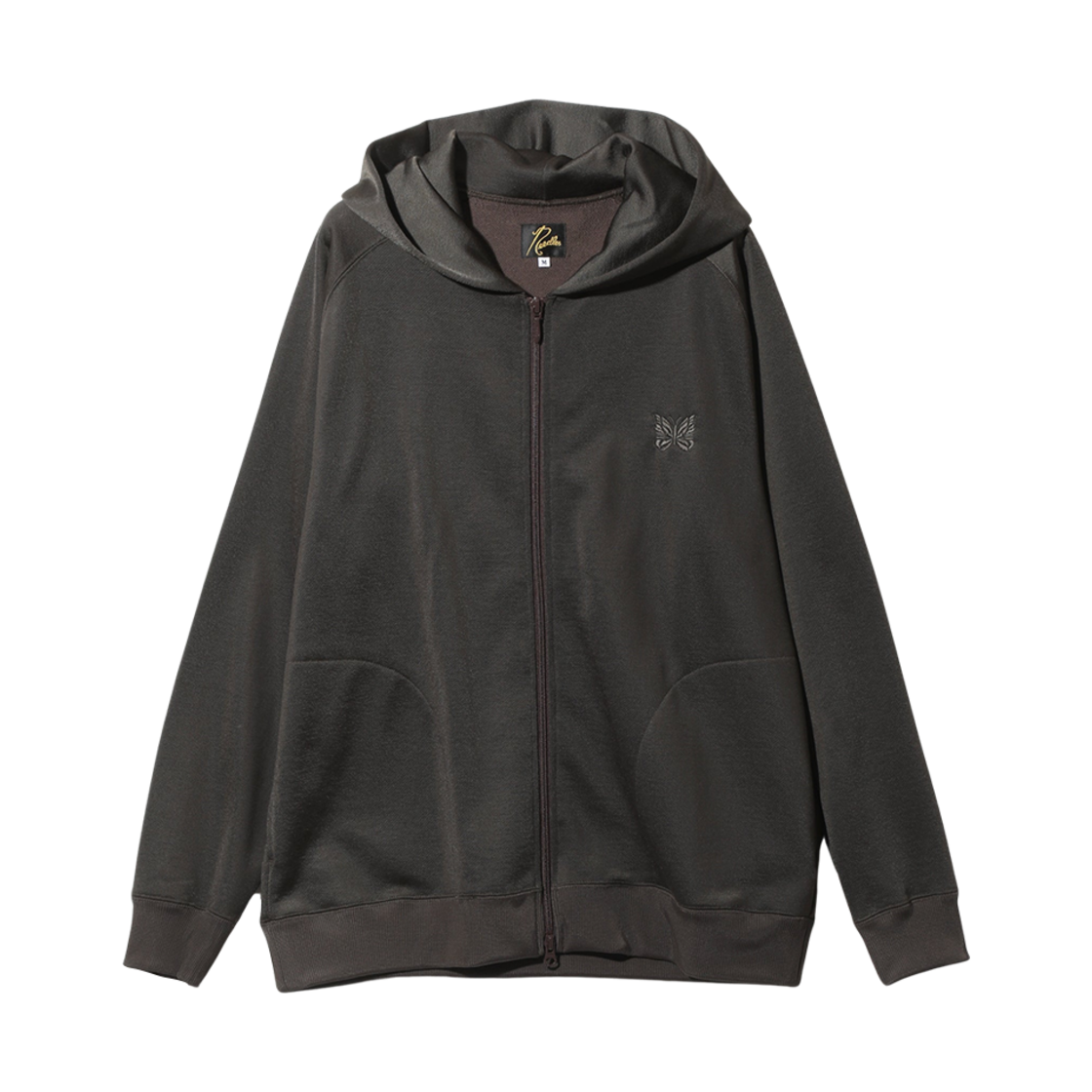 니들스 로고 저지 후드 집업 다크 브라운(Needles Logo Jersey Hoodie Zip Up Dark Brown)