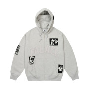 Palace Patch Up Zip Hood Grey Marl - 25SS