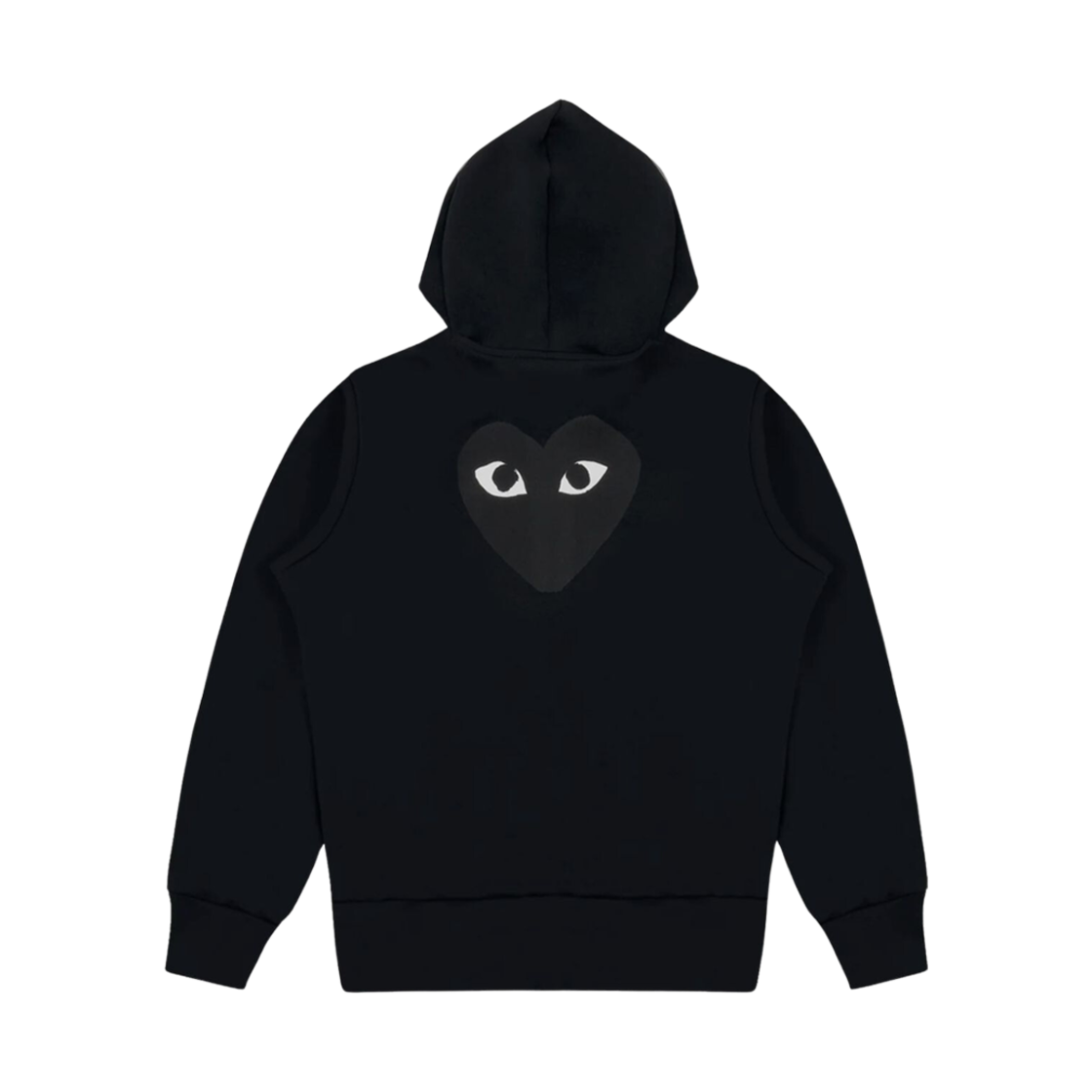 플레이 꼼데가르송 빅 블랙 하트 프린트 후드 집업 블랙(Play Comme des Garcons Big Black Heart Print Zip Hooded Sweatshirt Black)