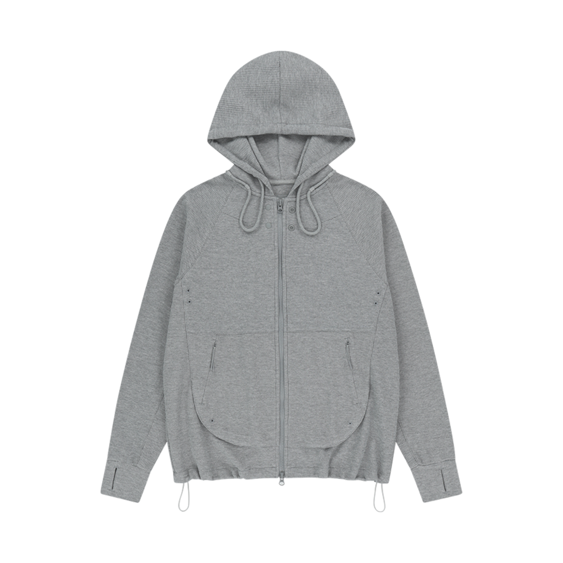 SG2501HZ01MG Sansan Gear Circuit Zip-Up Hoodie Melange Grey - 대표 이미지 #1
