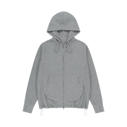 Sansan Gear Circuit Zip-Up Hoodie Melange Grey