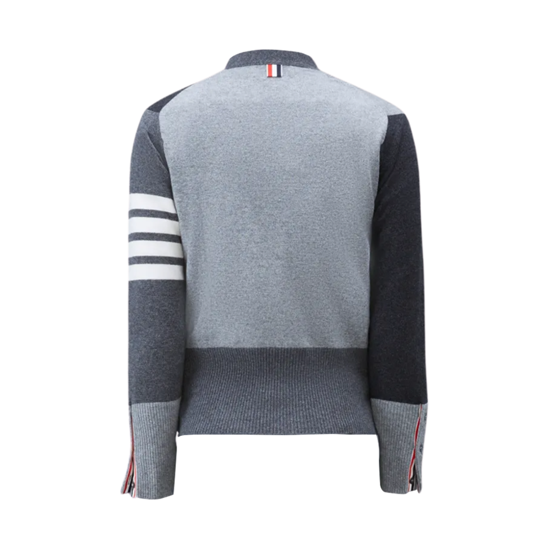 톰브라운 피티드 웨이스트 브이넥 가디건 토날 그레이(Thom Browne Fitted Waist V-Neck Cardigan Tonal Grey) - 2