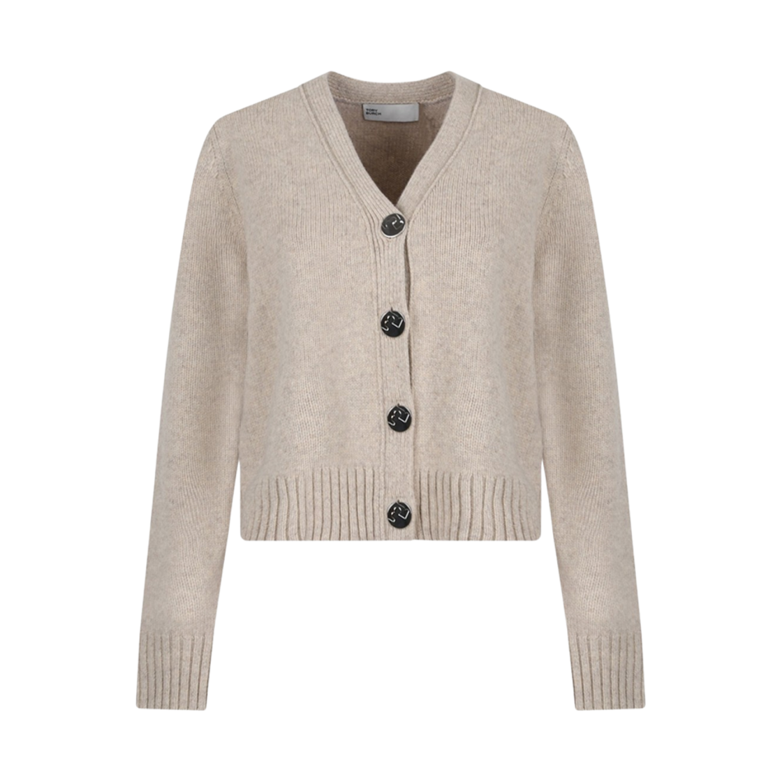 162704-261 (W) Tory Burch V-Neck Cardigan Beige