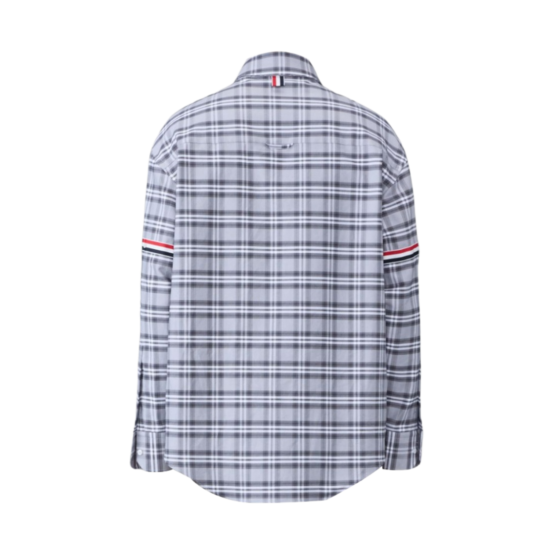 톰브라운 프린스 오브 웨일스 체크 트윌 암밴드 오버사이즈 셔츠 미디움 그레이(Thom Browne Prince of Wales Check Twill Armband Oversized Shirt Medium Grey) - 2