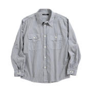 Hatchingroom 2Pk Shirt Long Dobby Stripe Dyed Grey