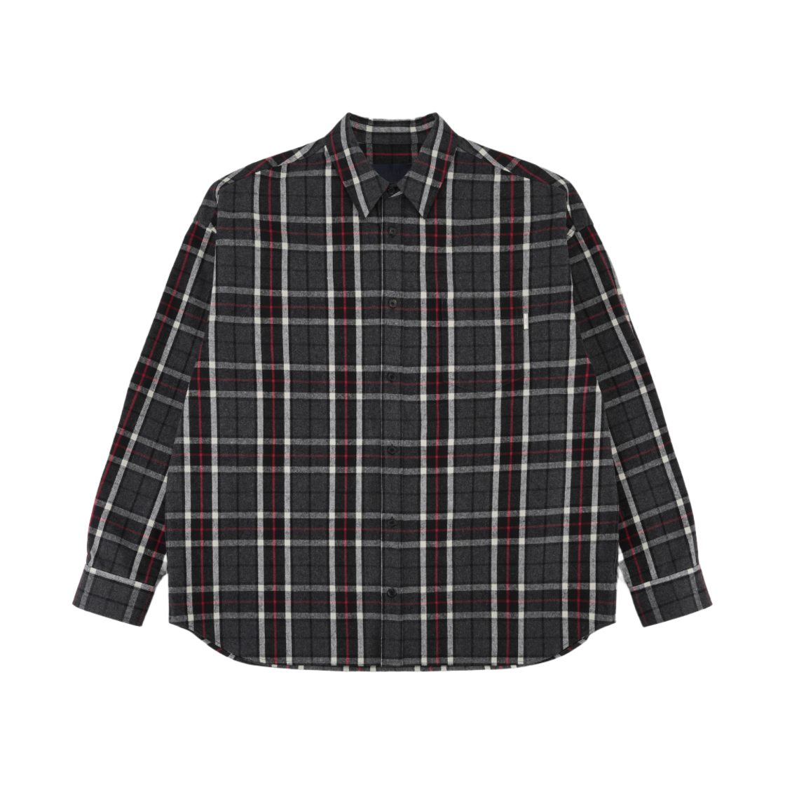 JC4X64P513 Juun.J Front Pocket Check Shirt Grey - 24FW