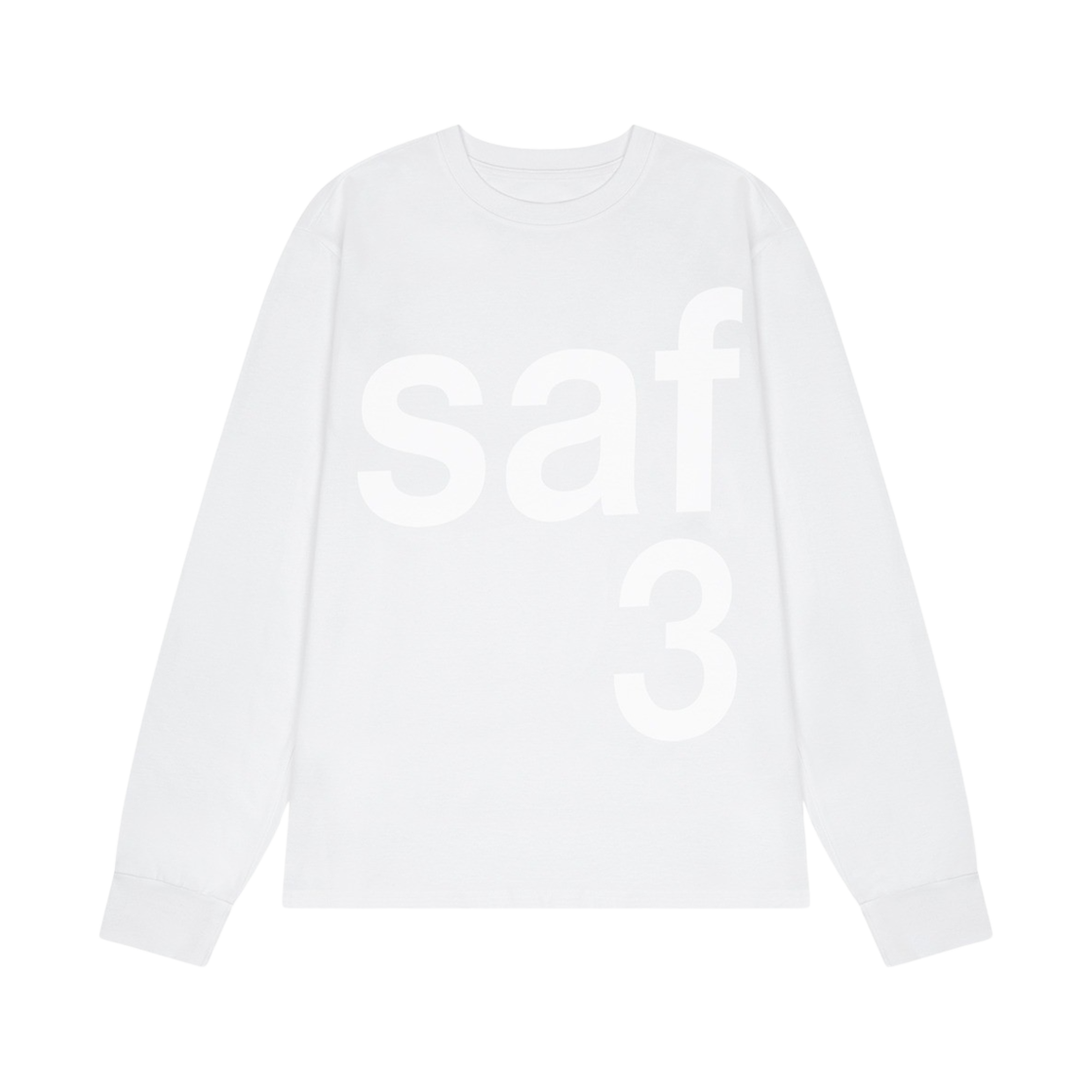 saf0008 Safarispot Basic Safari LS T-Shirt White - 대표 이미지 #1