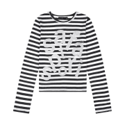[KREAM 단독] Safarispot Women 1/2 Ticketing Stripe Border Tee White