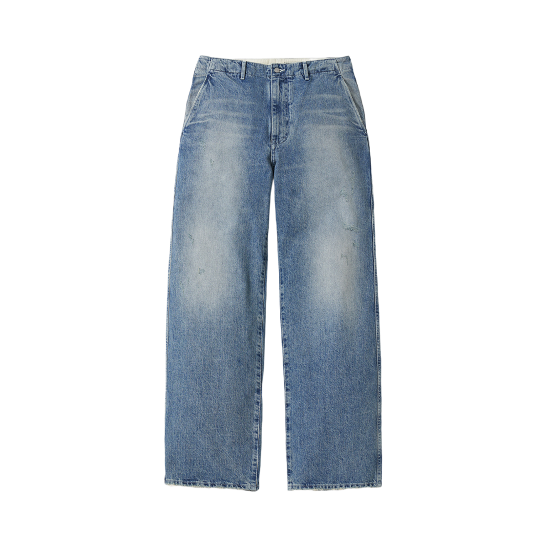 포터리 원 워시드 와이드 데님 미드 블루(Pottery One Washed Wide Denim Mid Blue 2)