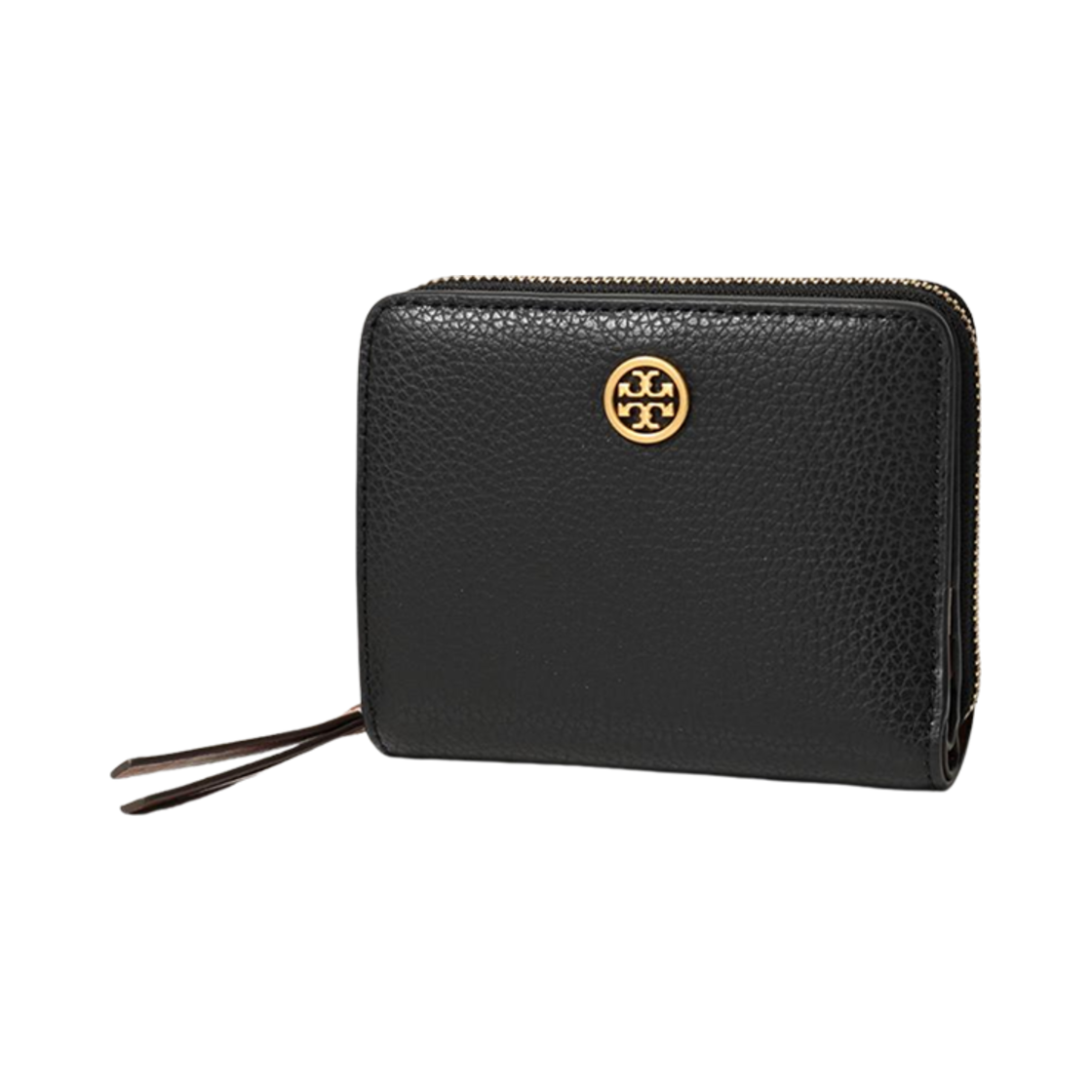 146369-001 Tory Burch Robinson Pebbled Bi-Fold Wallet Black