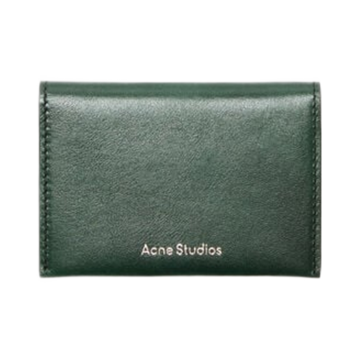 CG0265-AB7 Acne Studios Folded Leather Wallet Olive Green