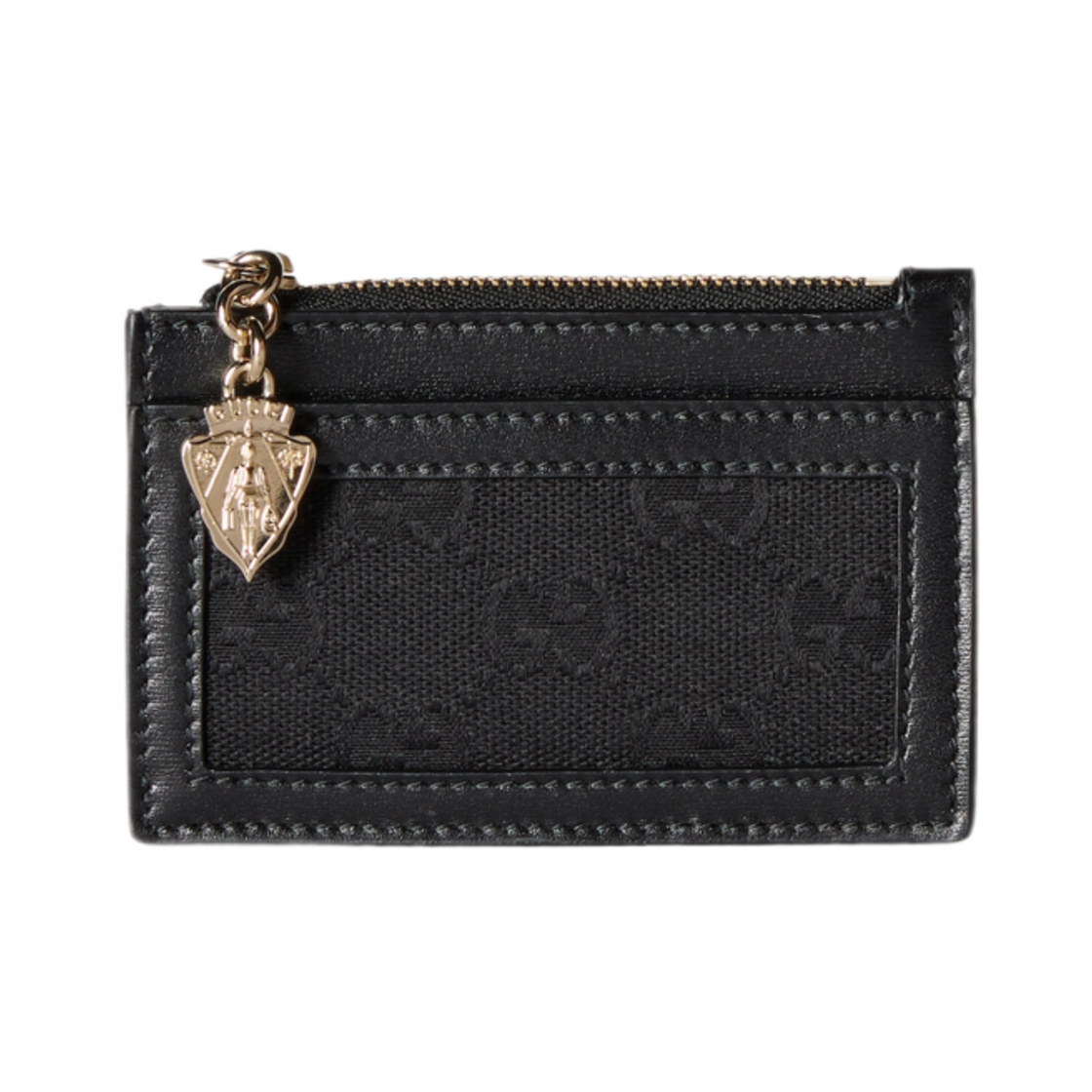 790033-FADHY-1000 Gucci GG Card Case Wallet Black Canvas