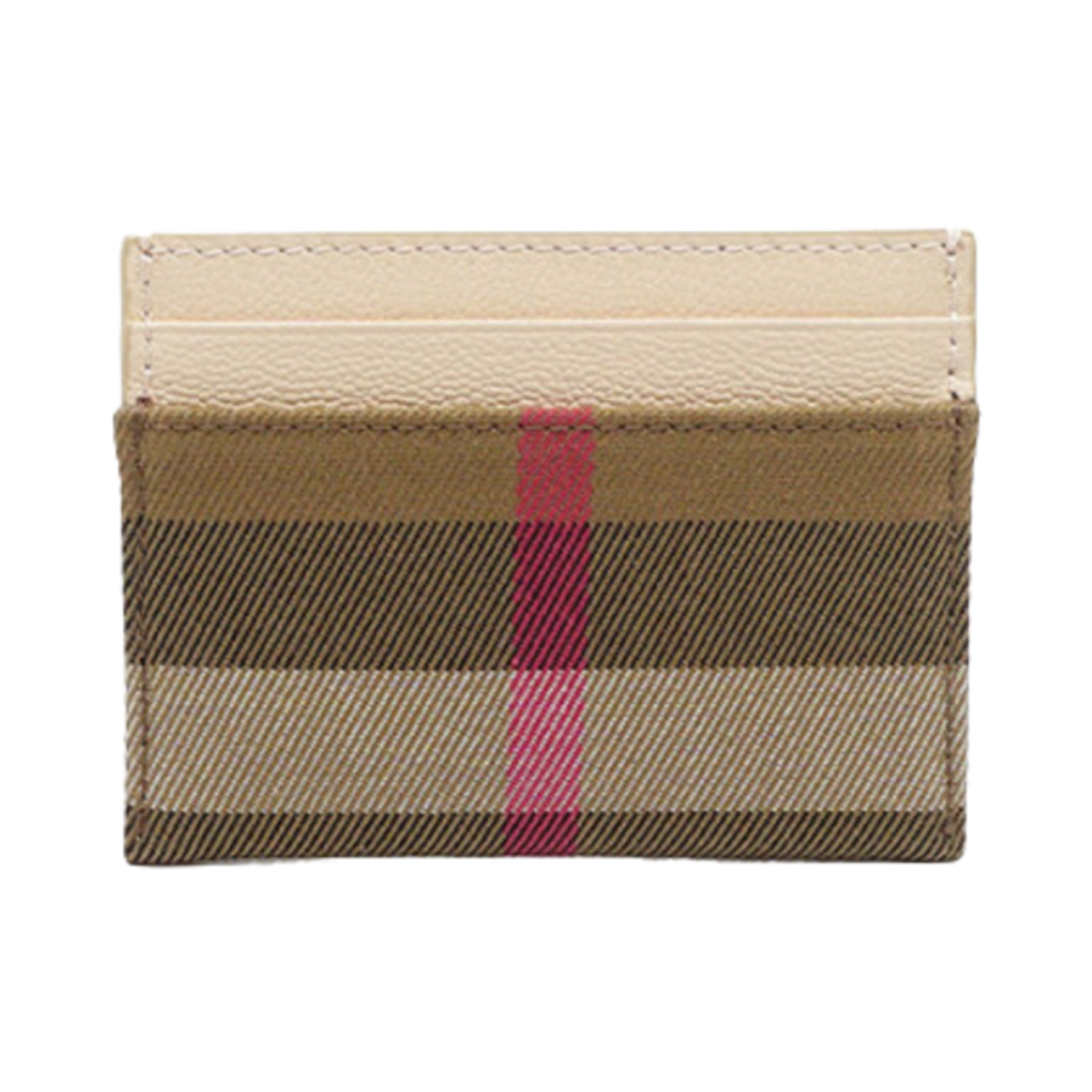 8084543 Burberry Sandon Check Card Case Pale Cameo