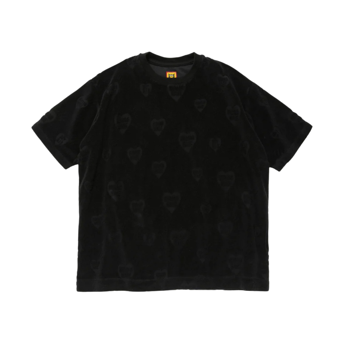 휴먼 메이드 하트 파일 티셔츠 블랙(Human Made Heart Pile T-Shirt Black) - 1