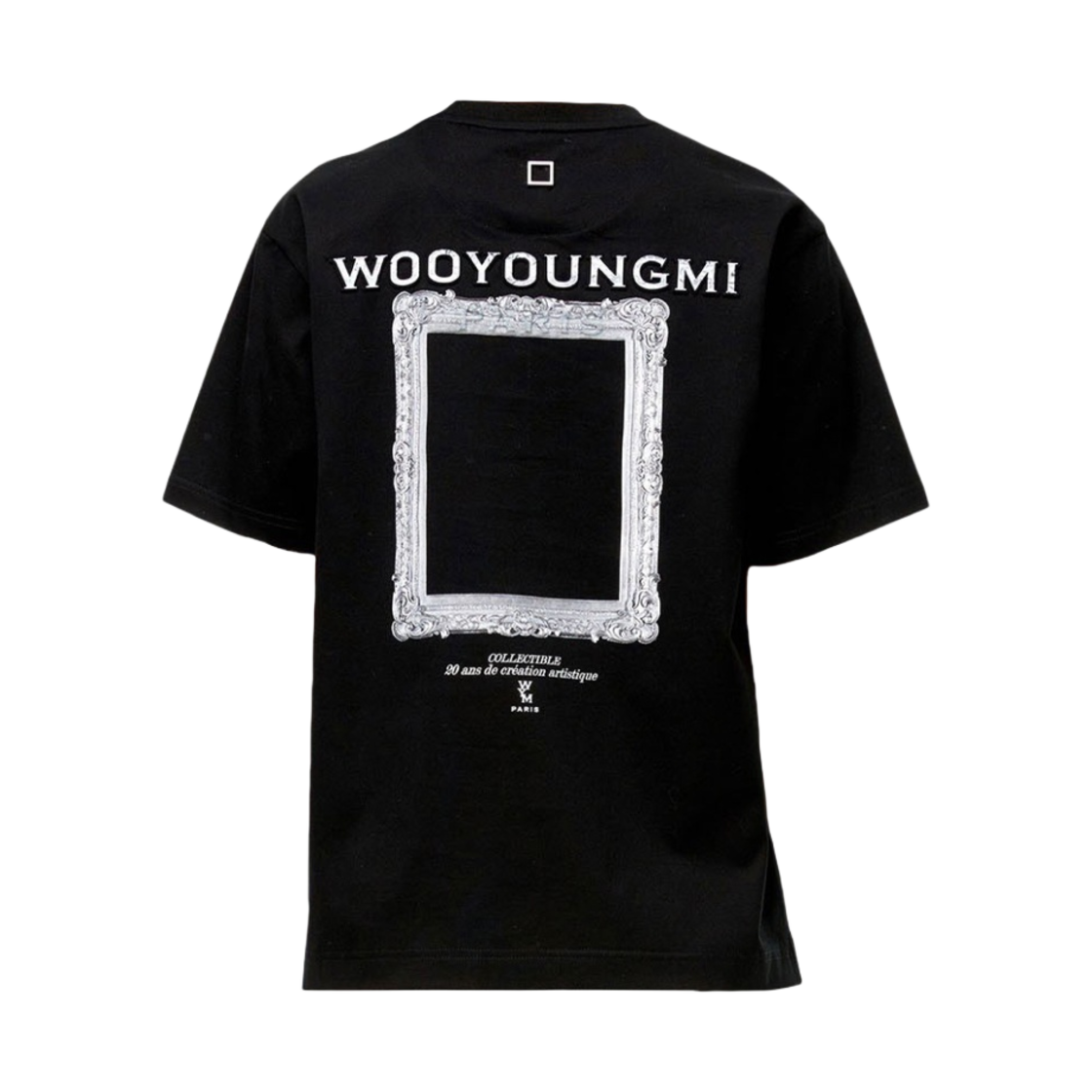(W) 우영미 프레임 백로고 숏슬리브 티셔츠 블랙 - 23SS((W) Wooyoungmi Frame Back Logo Short Sleeve T-Shirt Black - 23SS) - 1