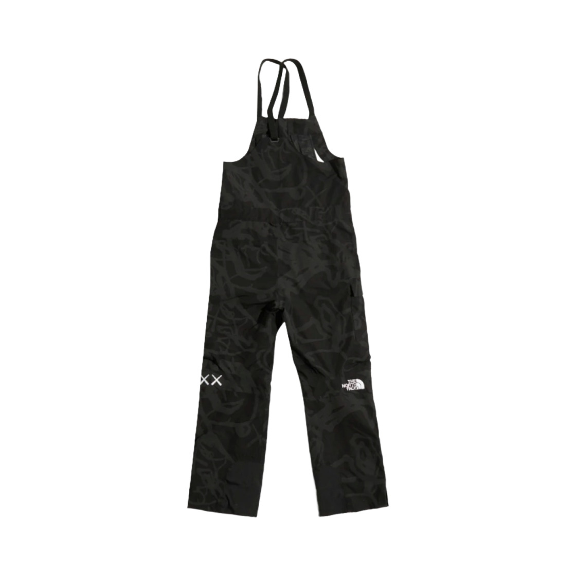 노스페이스 x 카우스 프리라이드 빕 블랙 드래그라인 프린트(The North Face x Kaws Freeride Bib Black Dragline Print) - 1