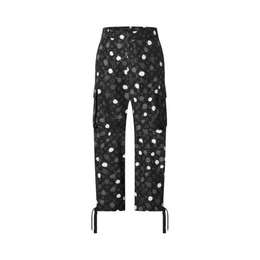 Louis Vuitton x YK Monogram Painted Dots Cargo Pants Sea Lion Grey