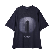 NON FLOOR Destroyed Invisible Guest Short Sleeve Navy