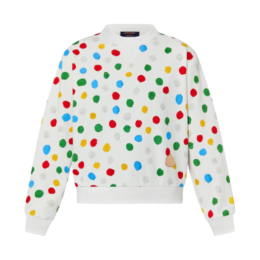 (W) Louis Vuitton x YK Painted Dots Sweater White