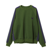 Needles Track Crew Neck Poly Smooth Ivy Green