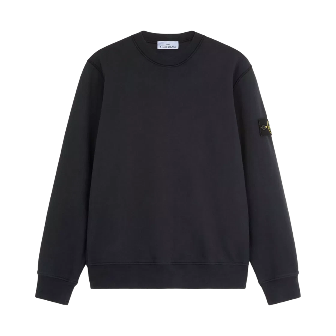 Stone Island Stone Island 6100044 Organic Cotton Fleece Crewneck Sweatshirt with Ribbed Details Navy Blue - 25SS · S