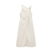 (W) Zara Unbalance Nylon Dress Cream