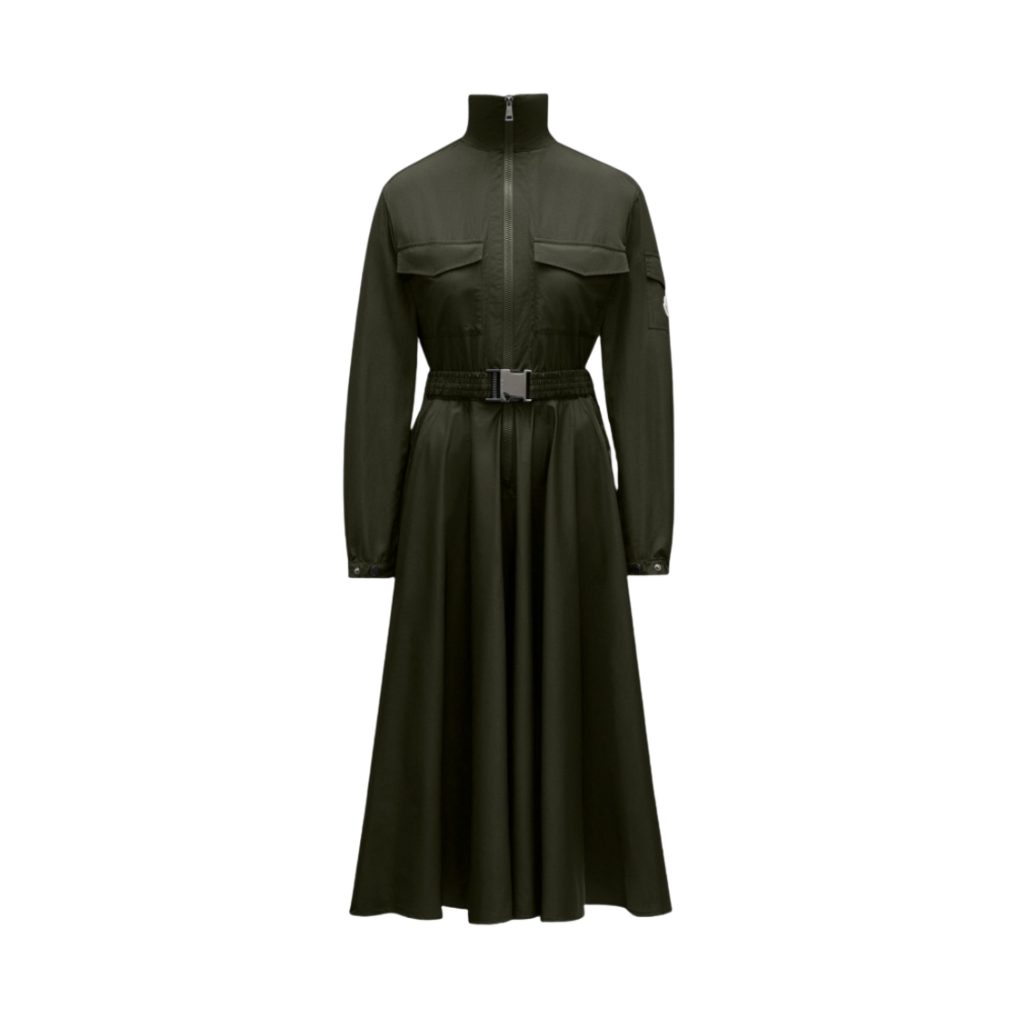 (W) 몽클레르 하이 넥 드레스 아미 그린 - 21FW((W) Moncler High Neck Dress Army Green - 21FW)