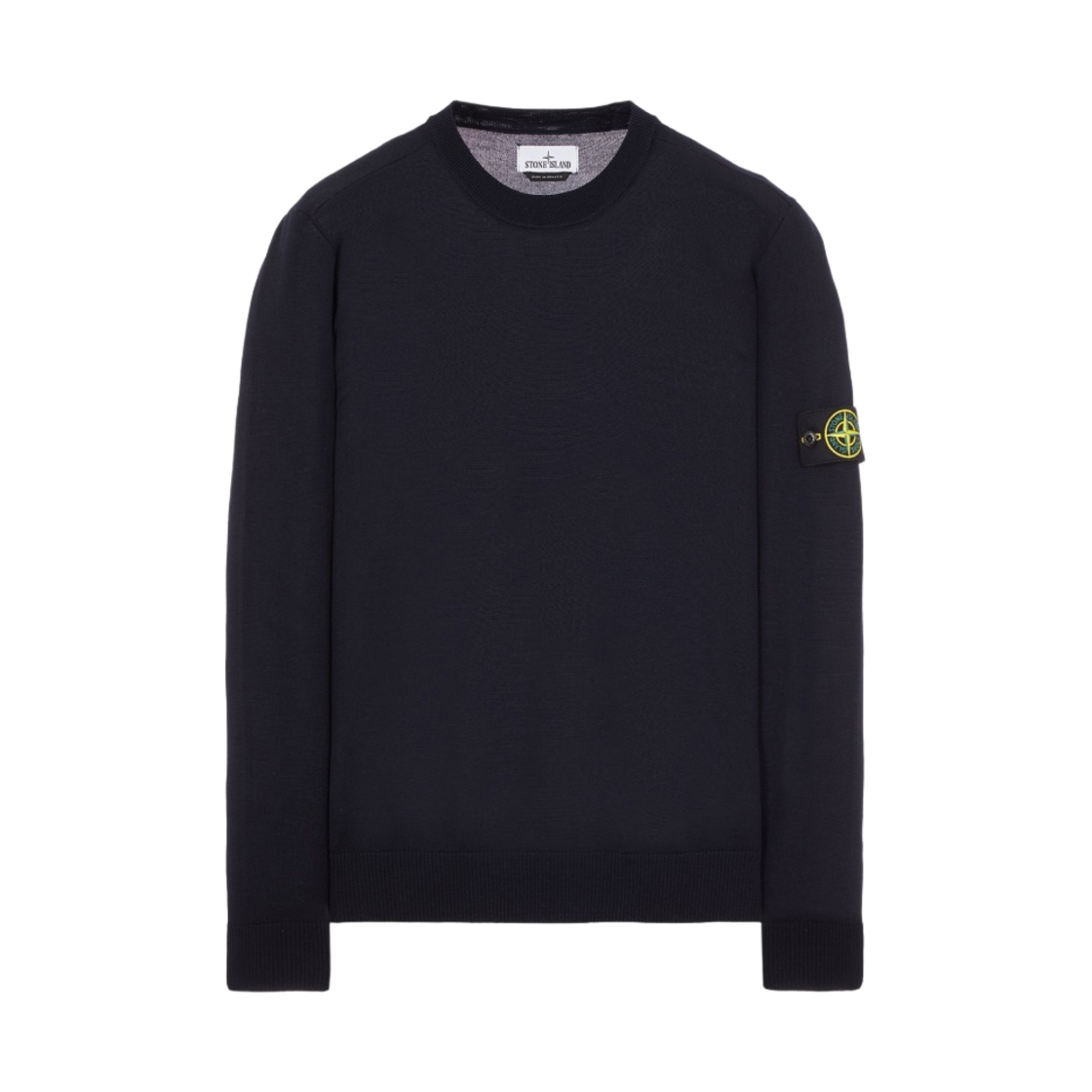 스톤 아일랜드 510C4 라이트 울 크루넥 니트 네이비 블루 - 23FW(Stone Island 510C4 Light Wool Crewneck Knit Navy Blue - 23FW) - 1