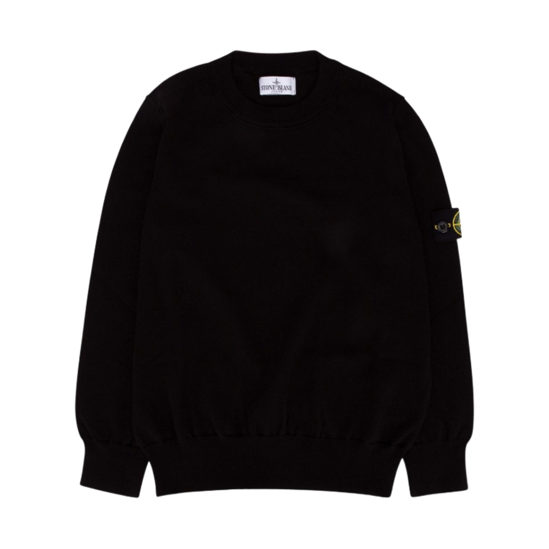 (키즈) 스톤 아일랜드 501A4 크루넥 스티치 소프트 코튼 니트 블랙 - 23SS((Kids) Stone Island 501A4 Crewneck Stitch Soft Cotton Knit Black - 23SS) - 1