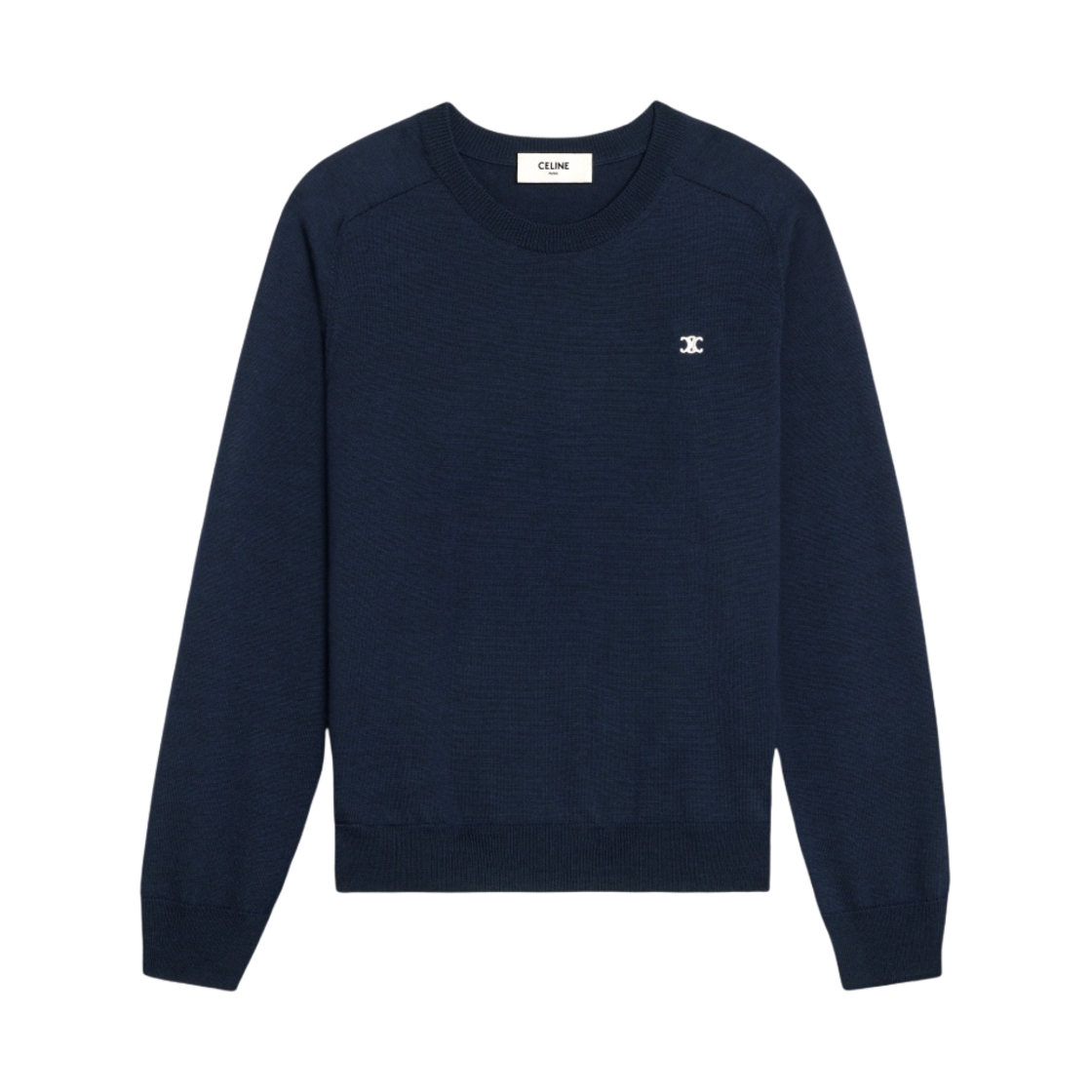 셀린느 울 트리옹프 크루넥 스웨터 네이비(Celine Triomphe Crew Neck Sweater in Wool Navy) - 1